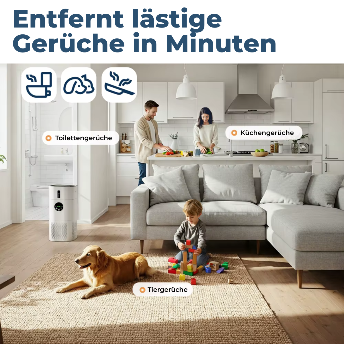 Smartreiniger 2 in 1 Luftreiniger/befeuchter
