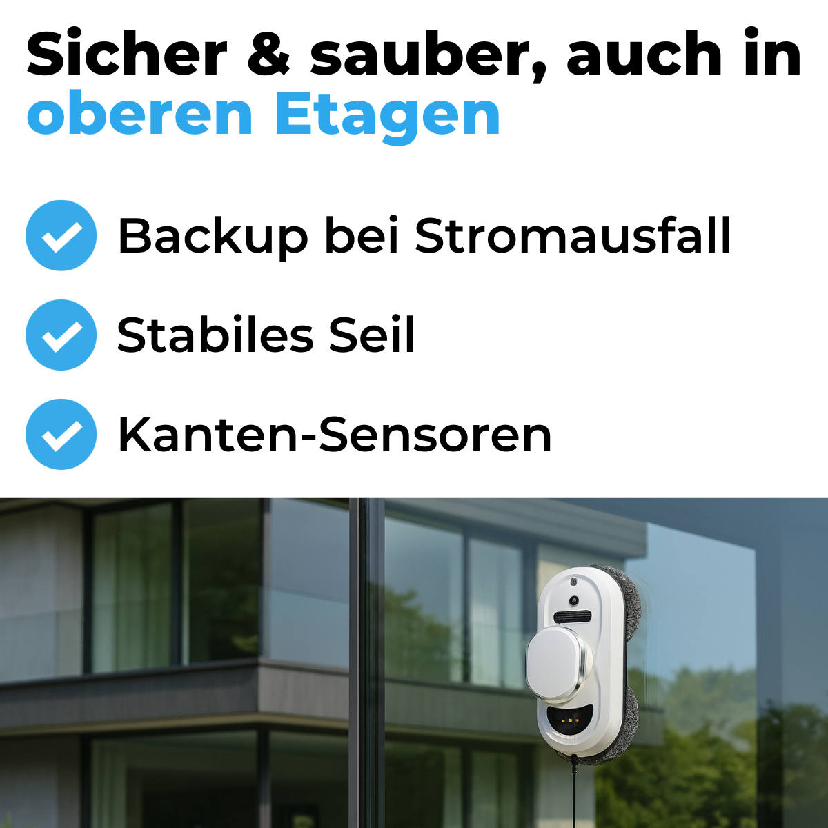 Smartreiniger Fensterputzroboter mit Fernbedienung